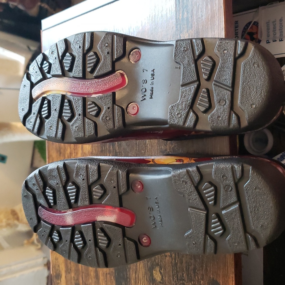 Sloggers Waterproof Rain and Garden Red Barn Chicken Print Clogs - Picture 9 of 12